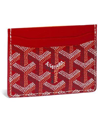 goyard print wallet red|red Goyard wallet women.